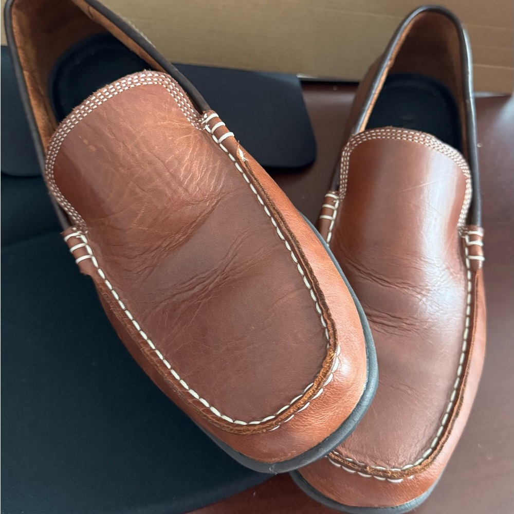 Men’s LLBean Saddle Tan and Brown Leather Loafers